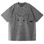 Cat Vintage Wash Japanese Design T-Shirt