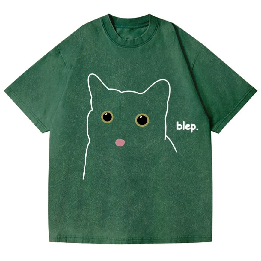 Cat Vintage Wash Japanese Design T-Shirt