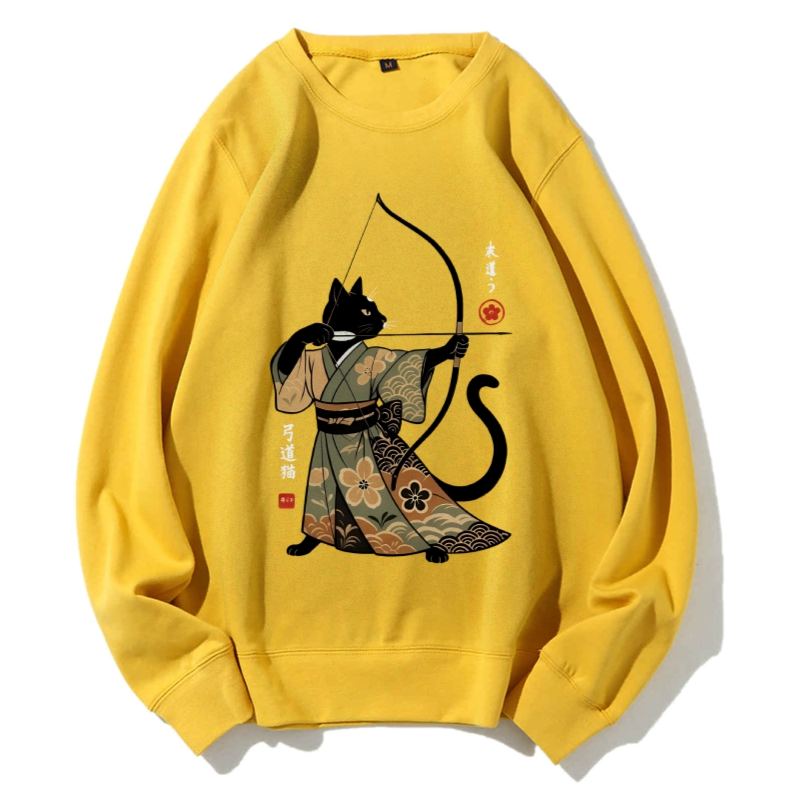 Japan Cat Archery Cotton Sweatshirt