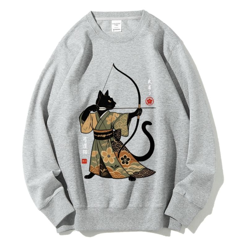 Japan Cat Archery Cotton Sweatshirt