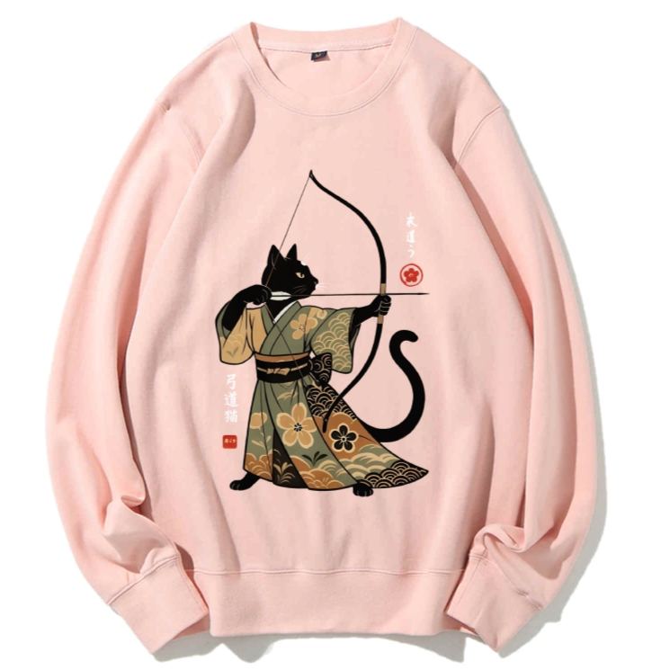 Japan Cat Archery Cotton Sweatshirt