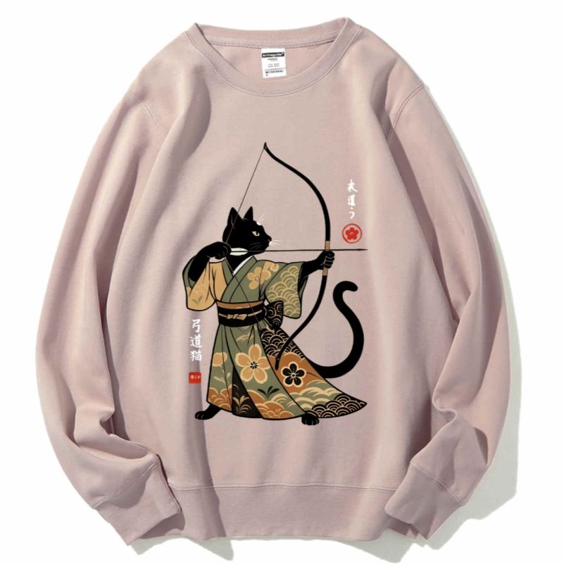 Japan Cat Archery Cotton Sweatshirt