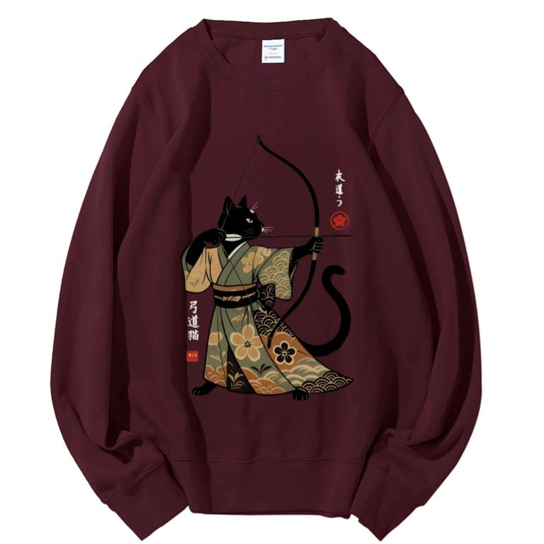 Japan Cat Archery Cotton Sweatshirt