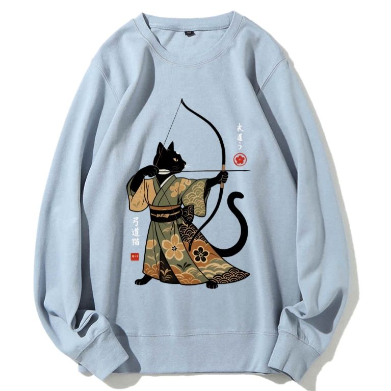 Japan Cat Archery Cotton Sweatshirt