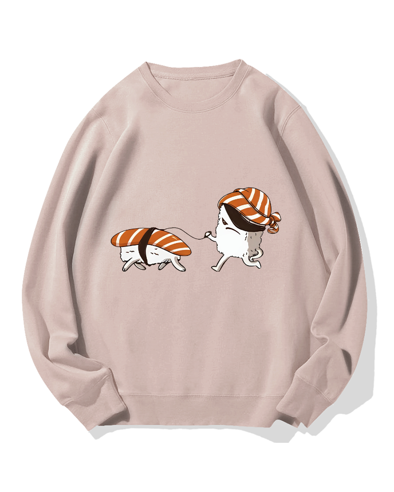 Sushi walking sushi Cotton Sweatshirt