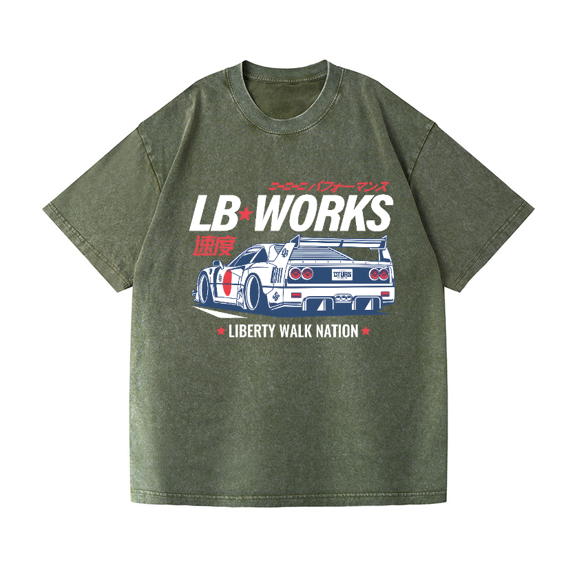 Liberty Walk Nation Vintage Wash Japanese Design T-Shirt