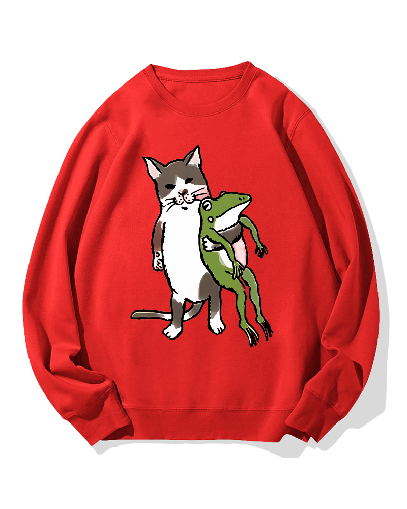 Cat&Frog Cotton Sweatshirt