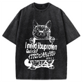Ibuprofen Cat Vintage Washed T-shirt