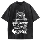 Ibuprofen Cat Vintage Washed T-shirt