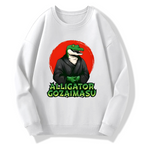 Crocodile Japanese Cotton Pullover Sweatshirt
