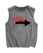 Salaryman Vintage Distressed Washed Tank Top