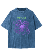 Japanese Octopus Vintage Washed T-shirt