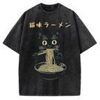 Kitten Ramen Vintage Washed T-shirt