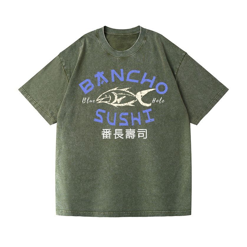 Bancho Sushi Vintage Wash Japanese Design T-Shirt