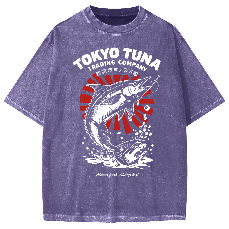 Tokyo Tuna Trading Company Graphic Vintage Washed T-shirt