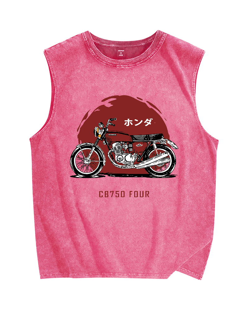 HONDA CB750 FOUR Vintage Distressed Washed Tank Top