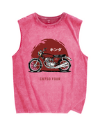 HONDA CB750 FOUR Vintage Distressed Washed Tank Top