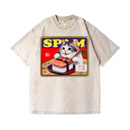 Sushi Cat Vintage Wash Japanese Design T-Shirt
