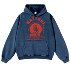 Okinawa Hattori Hanzo Vintage Washed Thick Cotton Hoodie