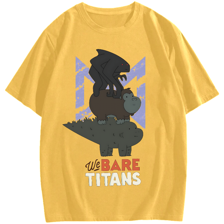 We Bare Titans Cute Monsters Japanese Cotton casual T-shirt