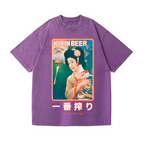 Kirin Beer Vintage Wash Japanese Design T-Shirt