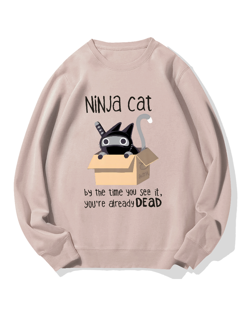 Ninja Cat Cotton Sweatshirt