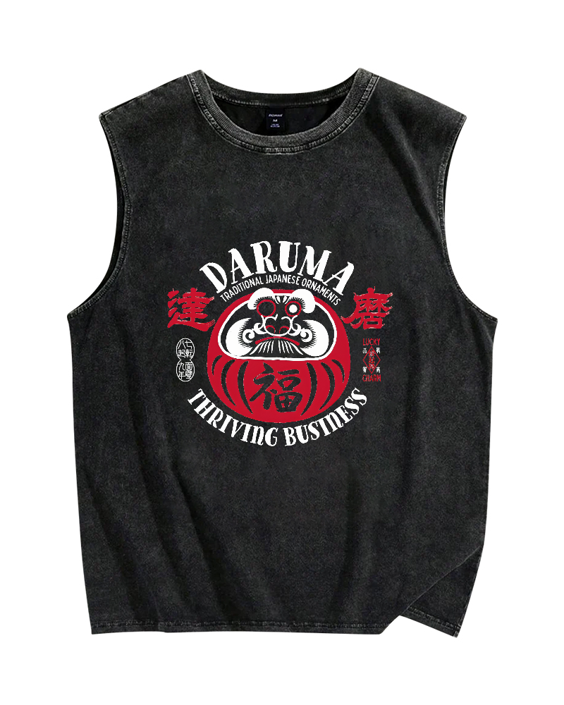 Daruma Vintage Distressed Washed Tank Top