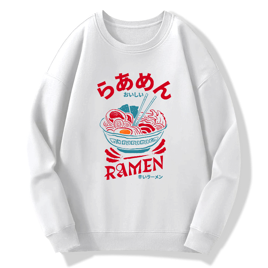 Lamian Noodles Food Art Cotton Pullover Sweatshirt