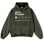 People Vintage Washed Thick Cotton Hoodie