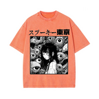 Horror manga Vintage Wash Japanese Design T-Shirt