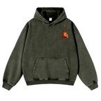 Guitars Vintage Washed Cotton Back Art Hoodie