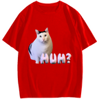 Huh Meme Cat Cotton casual T-shirt