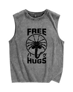 Free Hugs Vintage Distressed Washed Tank Top