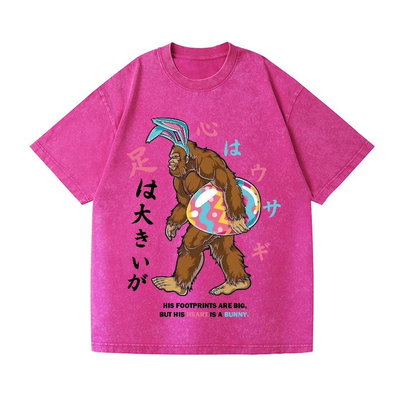 Easter Bigfoot Vintage Wash Japanese Design T-Shirt