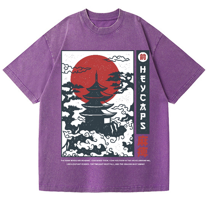 Unisex Vintage Wash Japanese Design T-Shirt