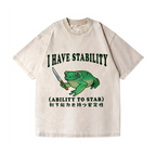 Frog Vintage Wash Japanese Design T-Shirt