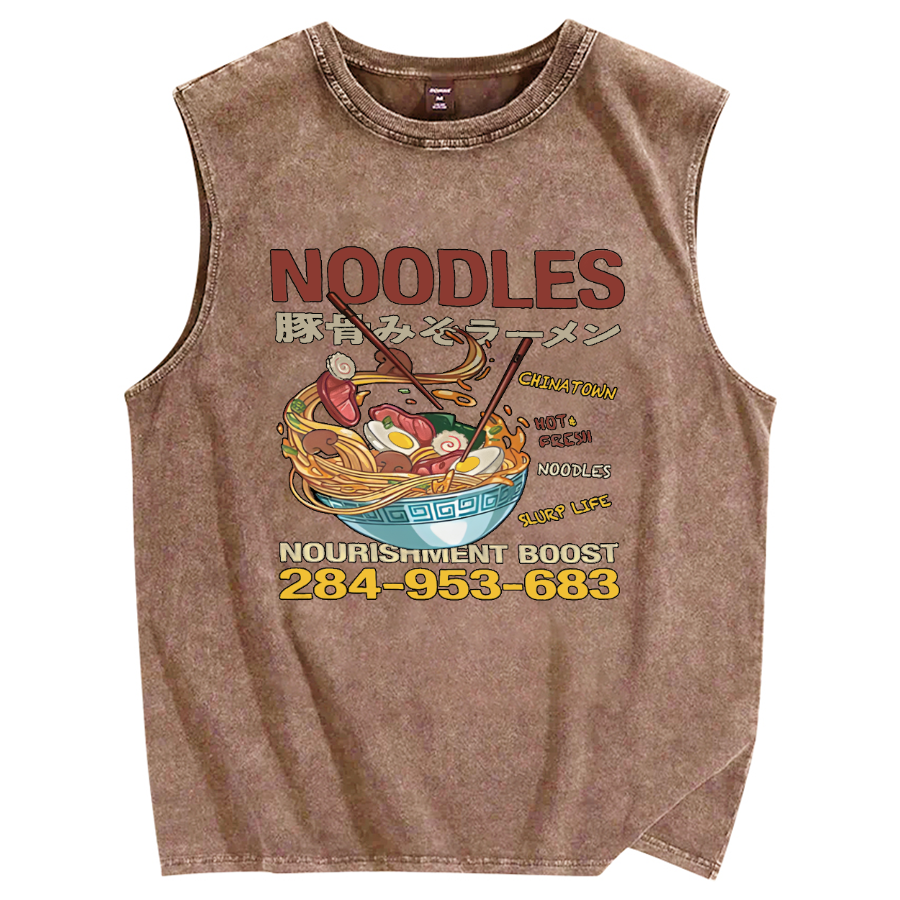 Pork bone miso ramen Vintage Distressed Washed Tank Top
