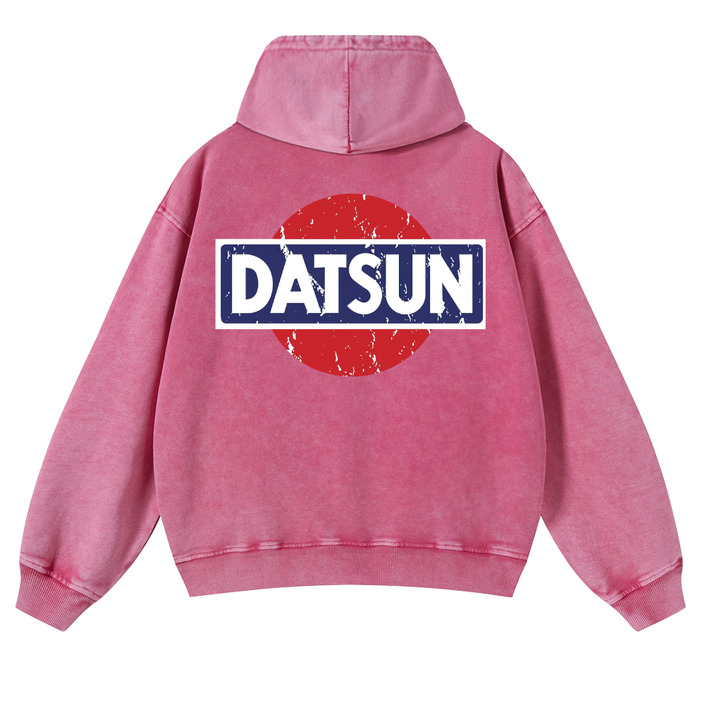 Datsun Vintage Washed Cotton Back Art Hoodie