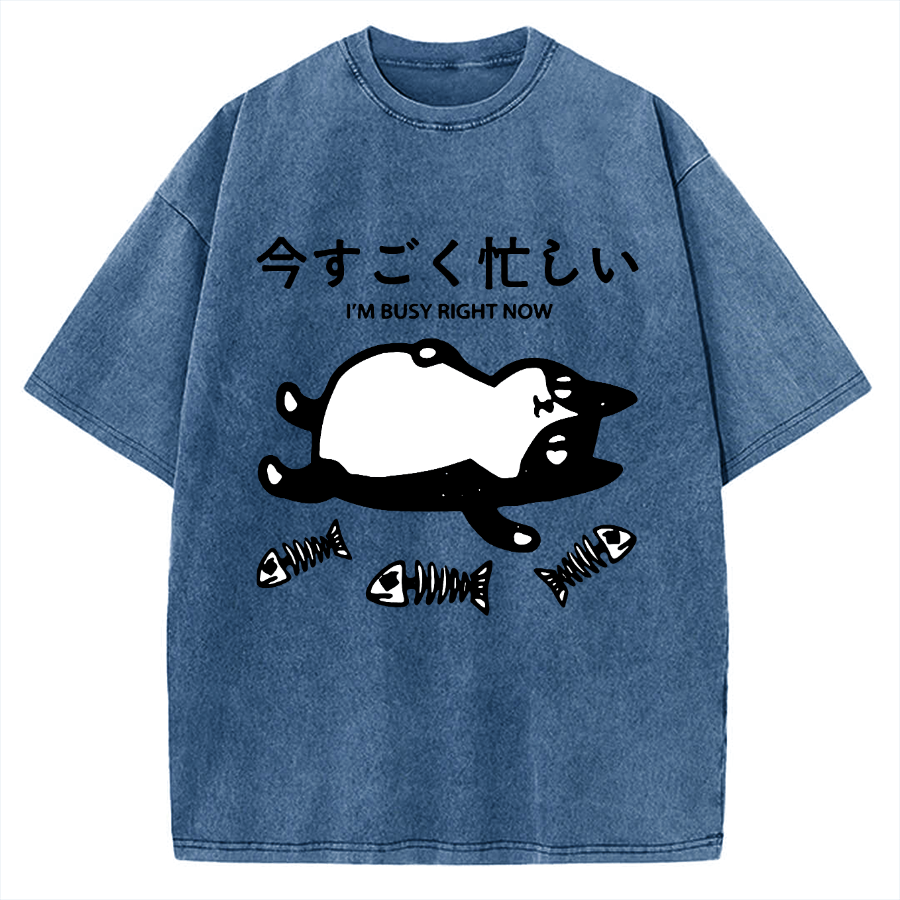 I'm Busy Right Now Vintage Washed T-shirt