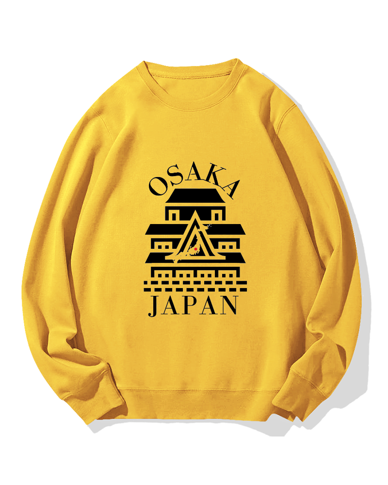 Osaka Castle and Japan Cotton Sweatshirt