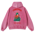 Christmas Osaka Octopus Vintage Washed Cotton Back Art Hoodie