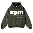 KPM Music Recorded Library Vintage Washed Thick Cotton Hoodie