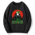 Crocodile Japanese Cotton Pullover Sweatshirt
