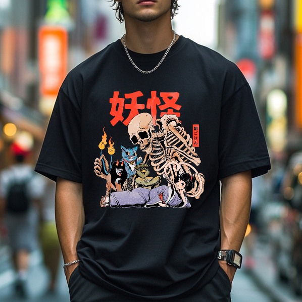 A Mysterious Group of Japanese Yokai Japanese Style Classic Tee
