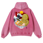 Ramen Yummy Vintage Washed Cotton Back Art Hoodie