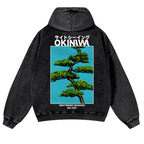 Okinawa Vintage Washed Cotton Back Art Hoodie