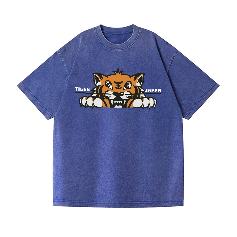 Japan Tiger Vintage Wash Japanese Design T-Shirt