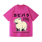 Capybara Vintage Wash Japanese Design T-Shirt