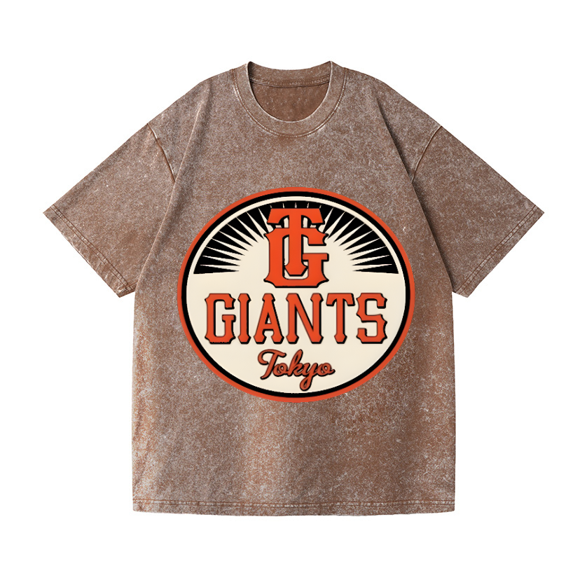 Tokyo Giants Baseball Vintage Wash Japanese Design T-Shirt