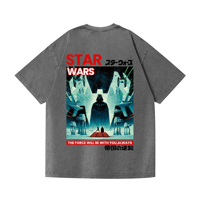 Join The Darkside Vintage Wash Japanese Design Back Art T-Shirt